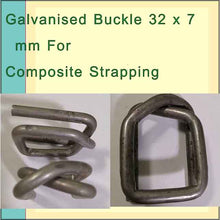 Cargar imagen en el visor de la galería, बकल स्ट्रैप गैल्वेनाइज्ड कॉर्ड स्ट्रैपिंग वायर बकल स्टील बकल्स 32 x7