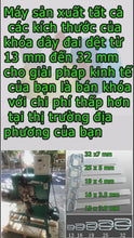 Carregar e reproduzir vídeo no visualizador da galeria, máy làm  BỌ KẸP DÂY ĐAI COMPOSITE 25 x 5 mm