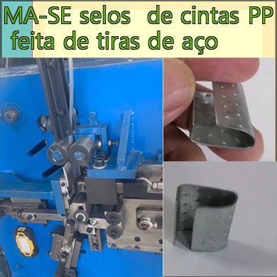 Moldes e peças de reposição para fabricação mecânica de clipes de cintas de PP com sobras de aço