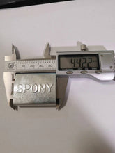 Load image into Gallery viewer, Steel strapping clip 32 mm making machine with two logos in same machine
