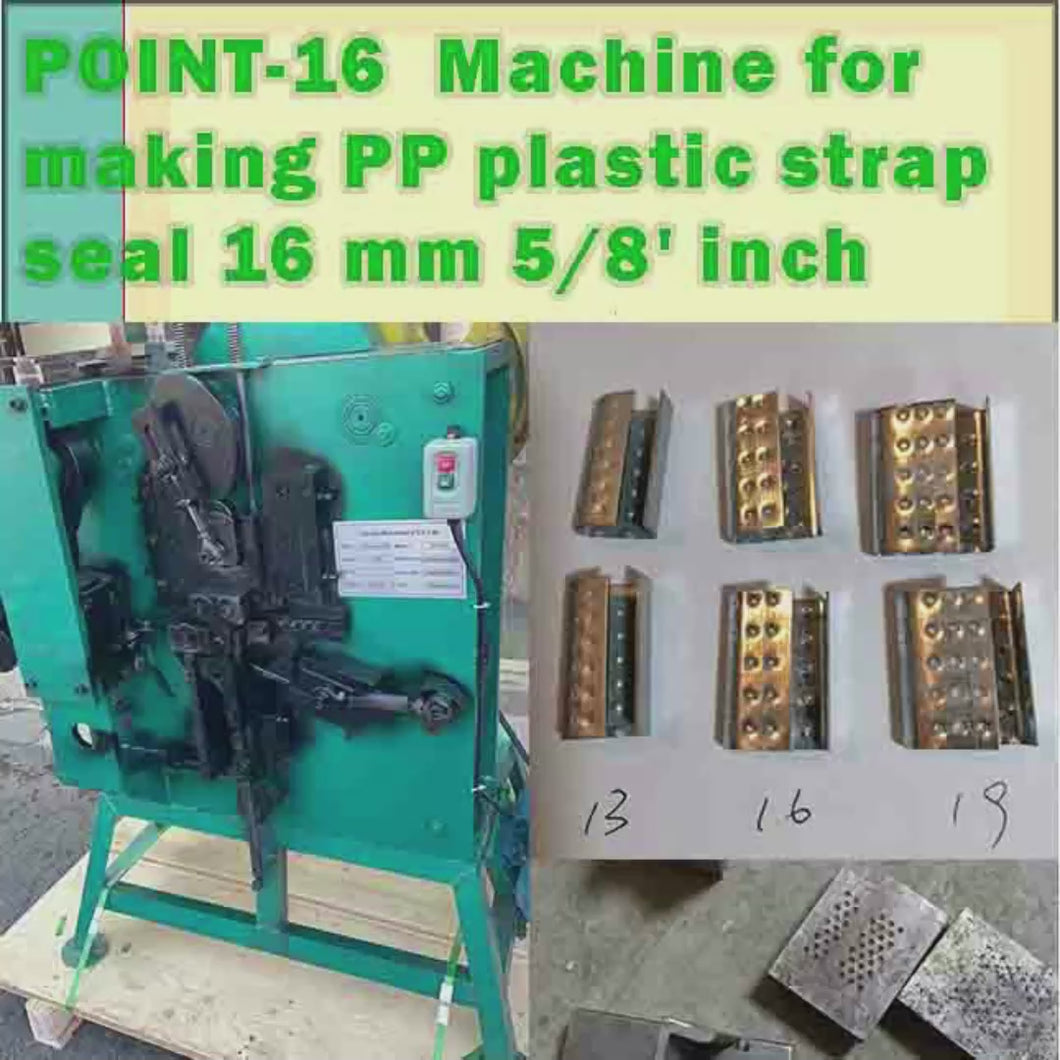Poly strap seals clips 5/8' 16 mm, there is automatic machine to make strap seals clips
